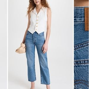 Levi's Ribcage straight ankle jeans size 25